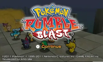 Pokemon Rumble Blast (Usa) screen shot title